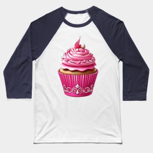 Pink Cupcake Baseball T-Shirt